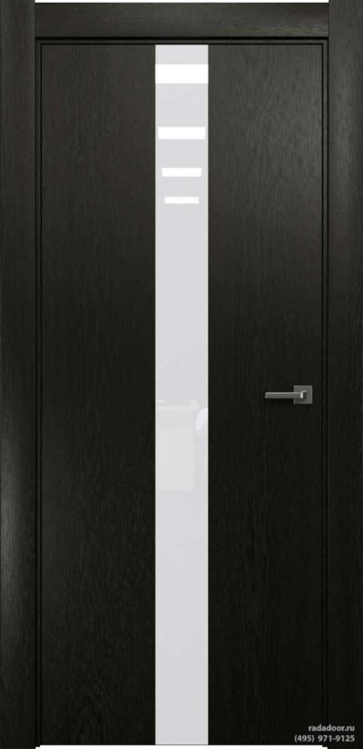 Двери Рада X-Line Д03 в цвете Дабл блэк стекло белый лакобель